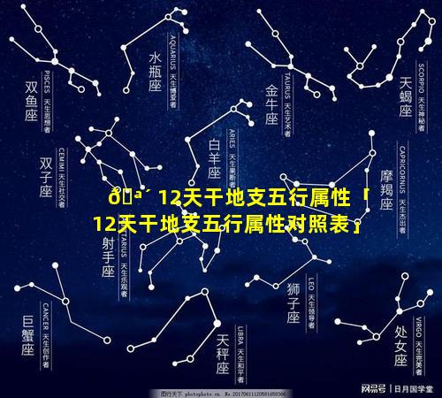 🪴 12天干地支五行属性「12天干地支五行属性对照表」
